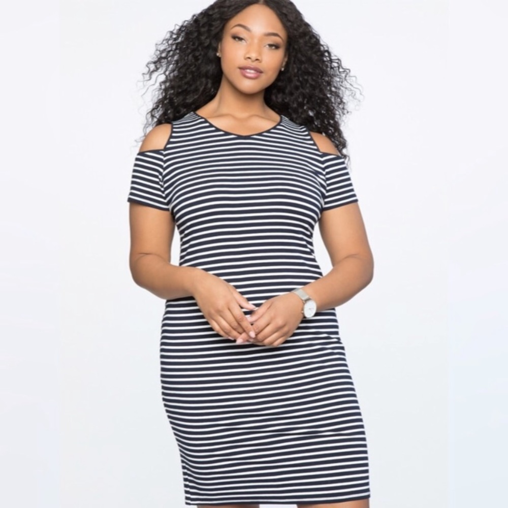Eloquii striped dress - Picture 2 of 8